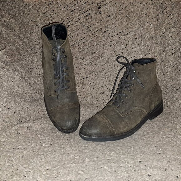 THURSDAY BOOT COMPANY-Captain-Dark Brown Suede-Lace Up-Sz 10.5-NEW/NO BOX - Picture 1 of 8